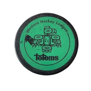 Rare Seattle Totems Hockey Puck Western Hockey League WHL Jack In The Box